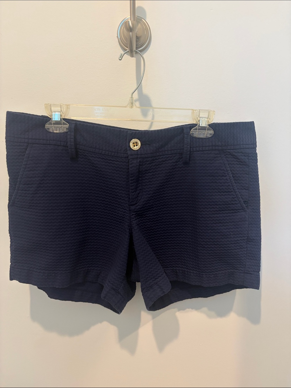 Lilly Pulitzer Navy Textured Bermuda Shorts